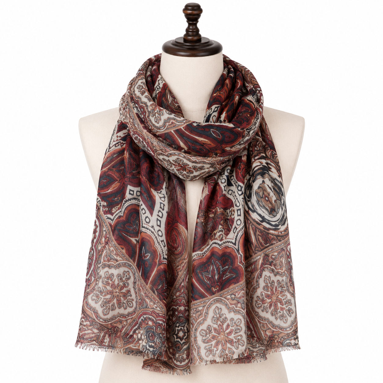 Digital Print Wool Scarf/Shawl 285